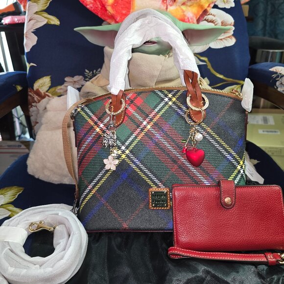 Dooney & Bourke Handbags - Dooney & Bourke Windsor Tartan Small Heidi Satchel w/Extras - new